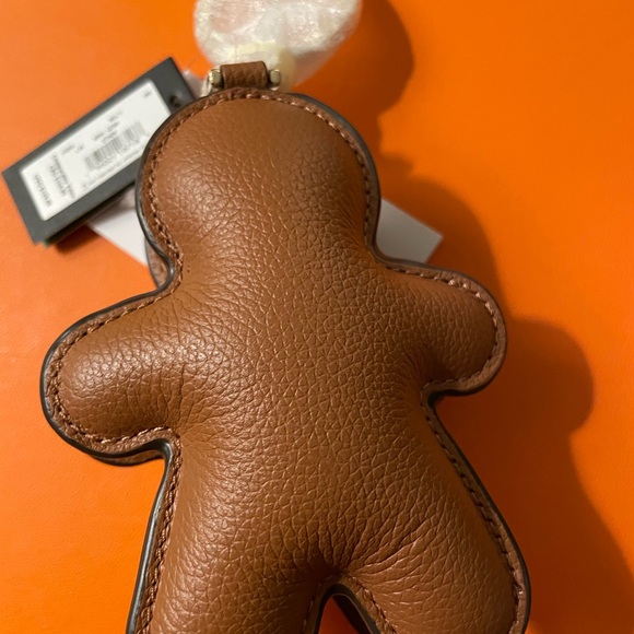 KATE SPADE LEATHER AND CRYSTAL GINGERBREAD MAN BAG CHARM - Picture 2 of 2